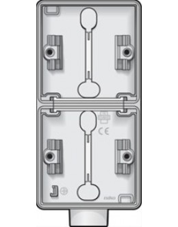 verticale opbouwdoos met één ingang M20 voor het inbouwen van twee functies, wit 